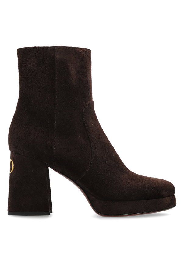 Suede platform ankle boots od Valentino Garavani