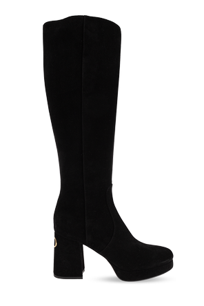 Suede platform boots