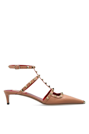 Skórzane buty na obcasie
