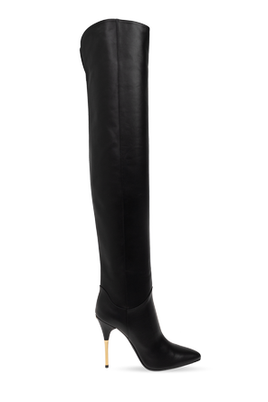 Leather heeled boots