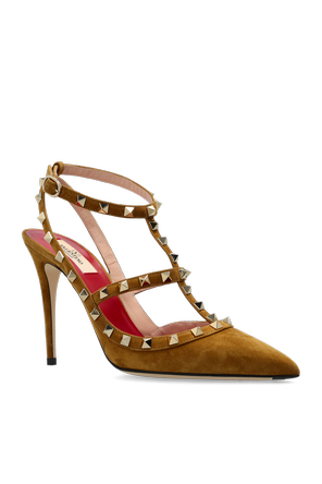 Valentino Garavani Zapatos de tacón de ante con tachuelas