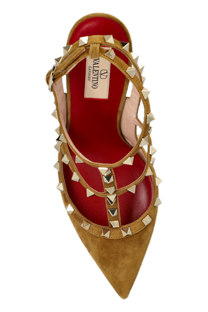 Valentino Garavani Zapatos de tacón de ante con tachuelas