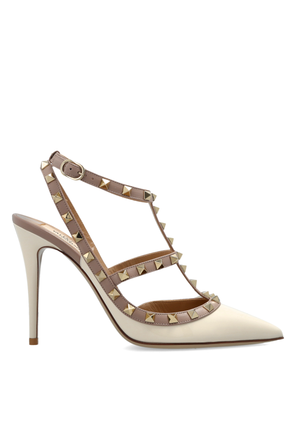 Leather heeled sandals with studs od Valentino Garavani