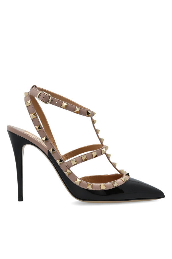 Leather heeled sandals with studs od Valentino Garavani