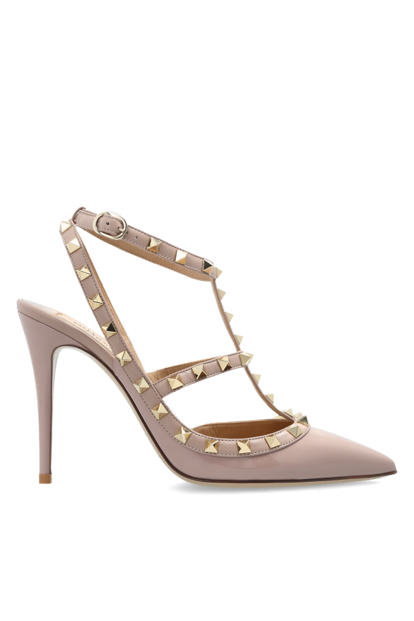 Leather heeled sandals with studs od Valentino Garavani