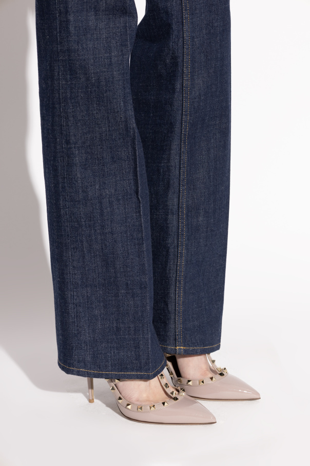 Valentino Garavani Leather heeled sandals with studs