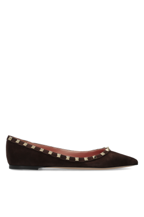 Suede ballerinas with studs