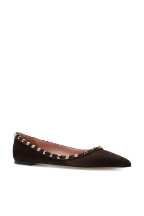 Valentino Garavani Wildleder-Ballerinas mit Nieten