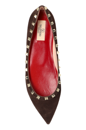 Valentino Garavani Wildleder-Ballerinas mit Nieten