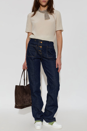 Valentino Garavani Studded leather low-top sneakers