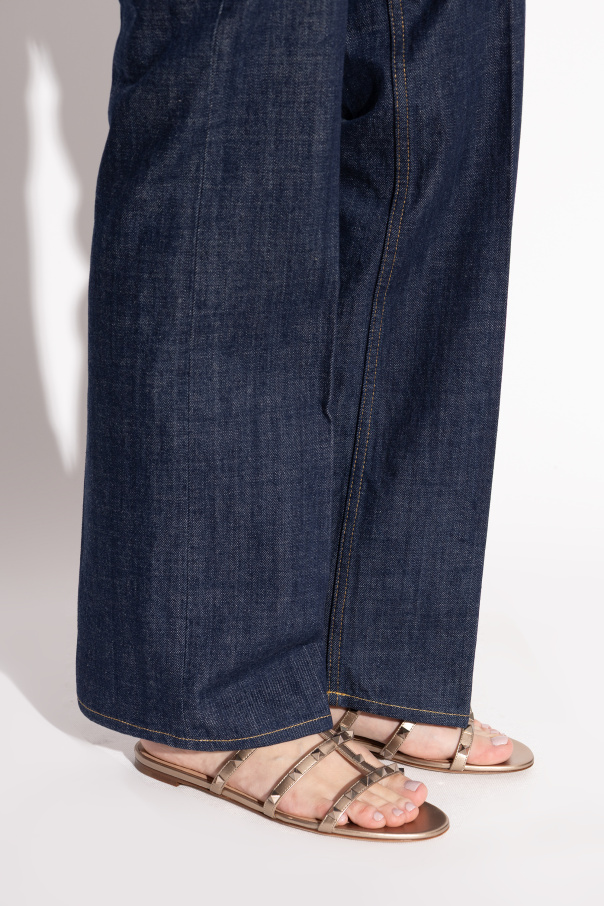 Valentino Garavani Leather slides with studs