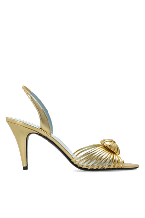 Leather heeled sandals