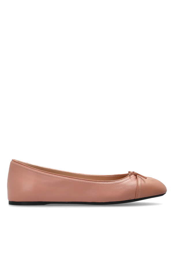 Leather ballet flats with logo od Valentino Garavani