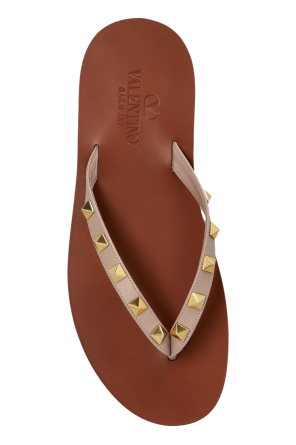 Valentino Garavani Leather slides with studs