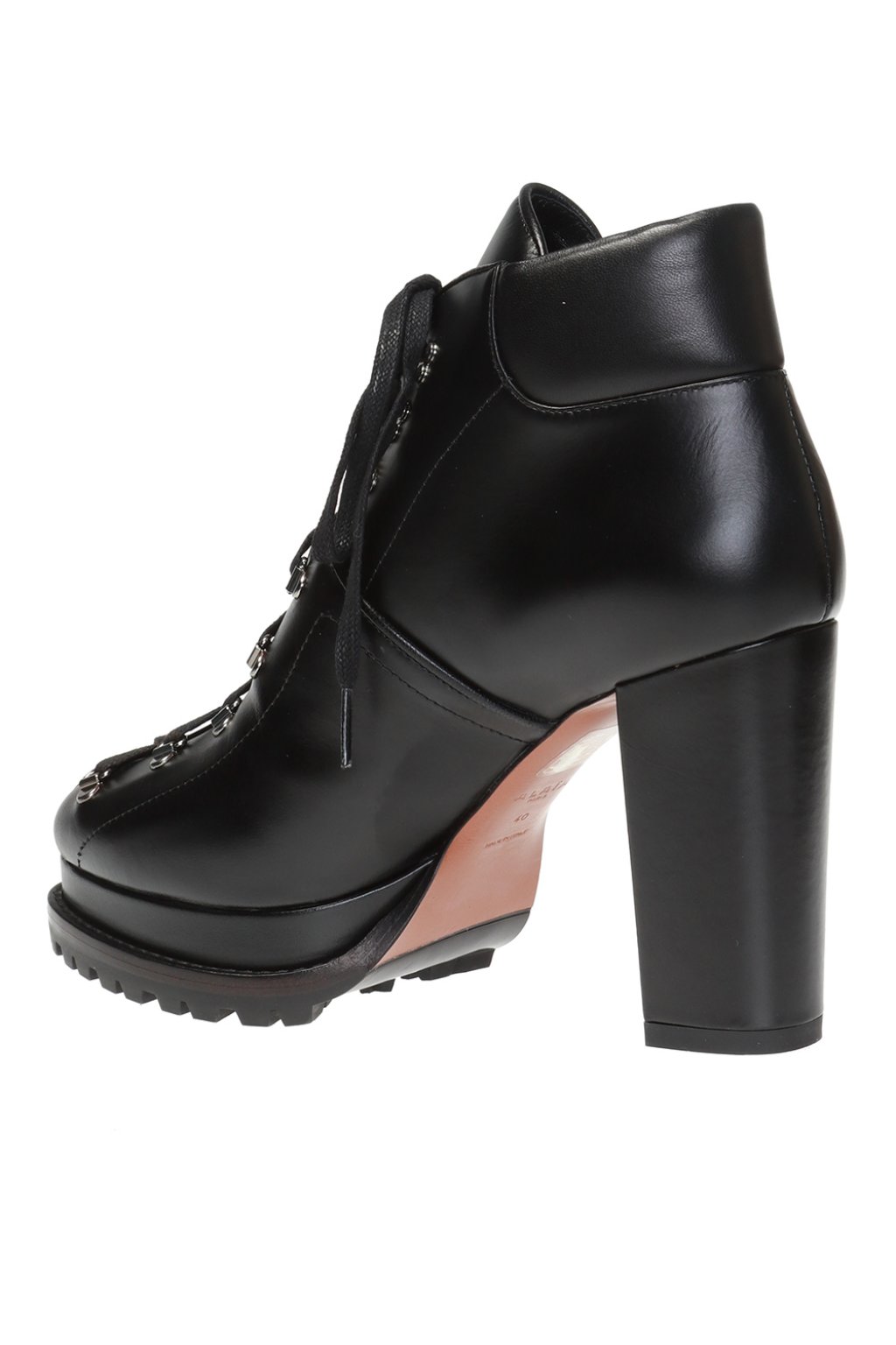 Alaïa Platform ankle boots with stitching