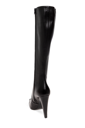 Saint Laurent Black leather heeled boots