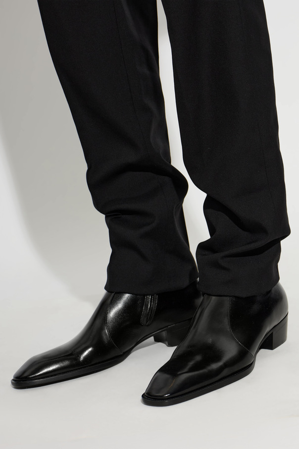 Saint Laurent Botines de cuero 'Aurelien'