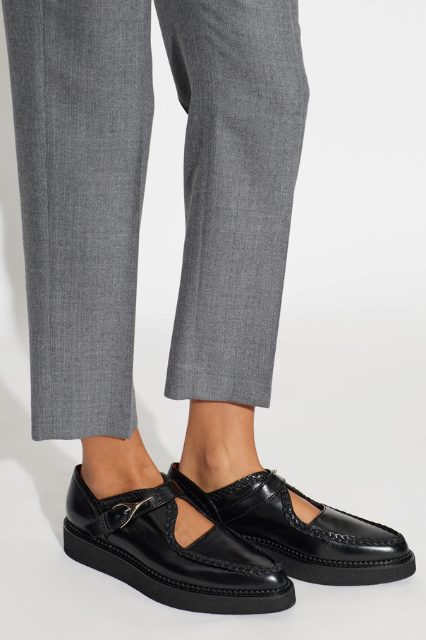 Alexander McQueen Skórzane buty ‘Wishbone Creeper’