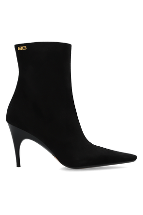 ‘Duchesse’ suede heeled ankle boots