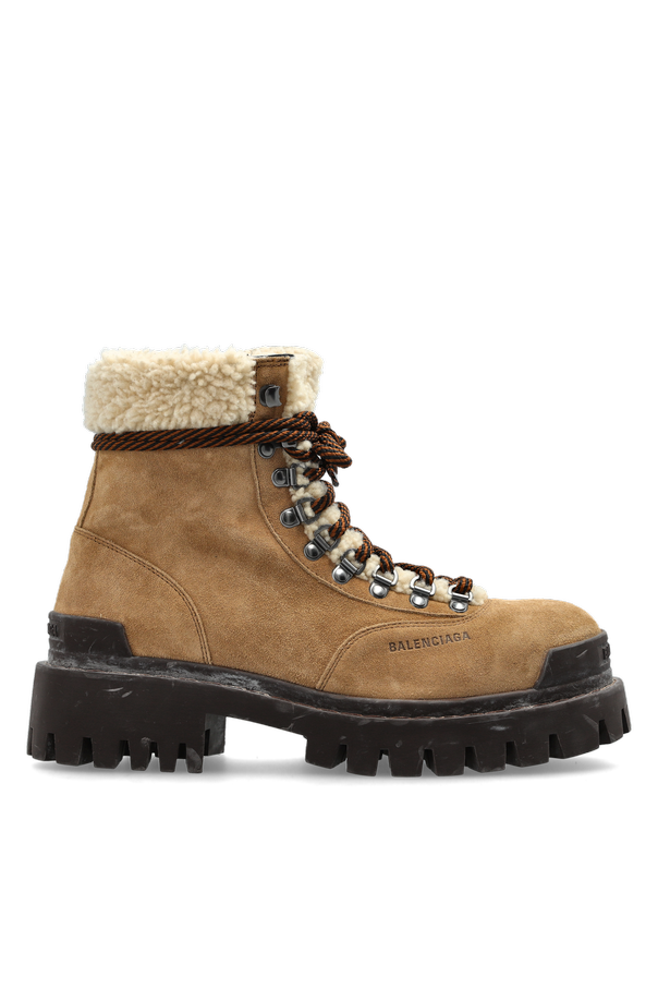 Suede ankle boots with a 'vintage' effect od Balenciaga