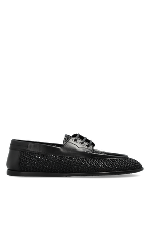 Shoes with decorative weave