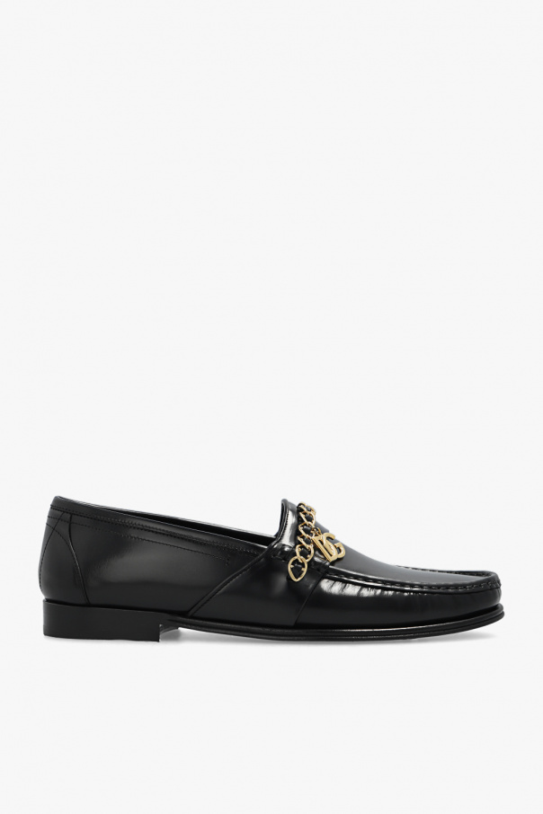 Dolce & Gabbana WOMEN COATS LEATHER FUR Leather loafers