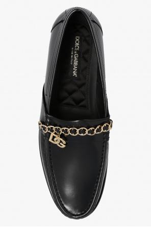 Dolce & Gabbana WOMEN COATS LEATHER FUR Leather loafers