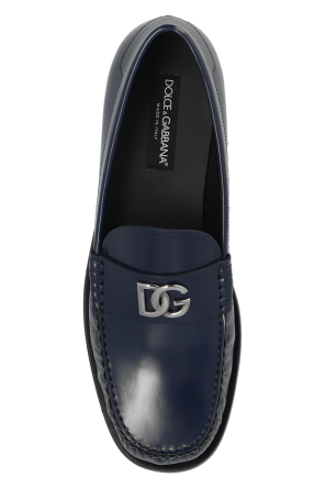 Dolce & Gabbana double-breasted fitted jacket Leather loafers