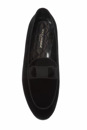 Dolce & Gabbana Mediterranean jacquard blanket Loafers with a bow