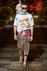 Dolce & Gabbana Kids DG Love print T-shirt Leather loafers