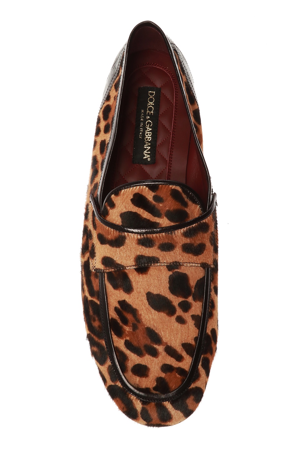 dolce glove-detail & GABBANA SATYNOWE SZORTY Leather loafers