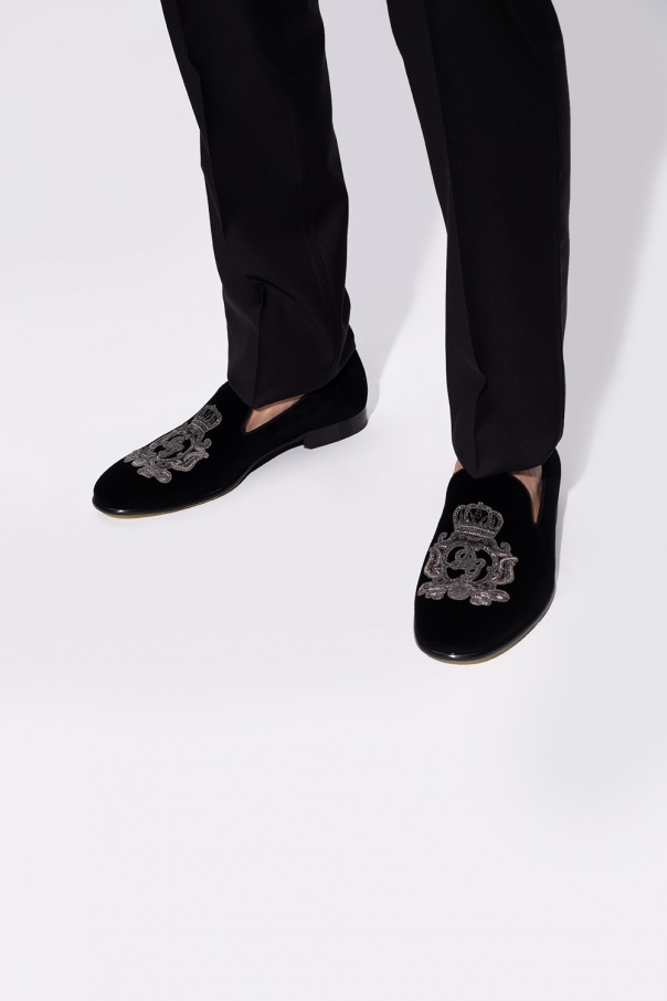 dolce Abito & Gabbana all-over logo print boxers ‘Leonardo’ loafers