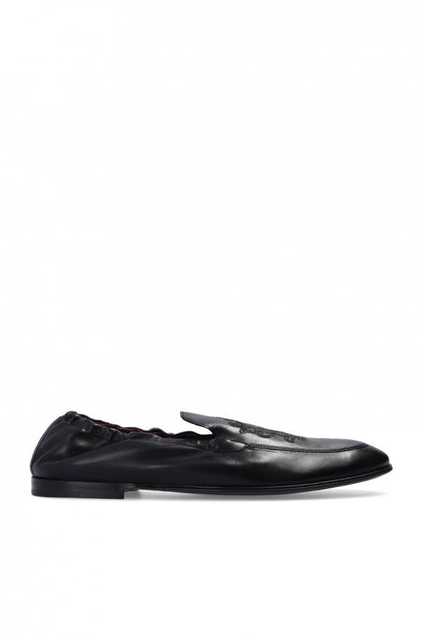 DOLCE & GABBANA PUCHOWA KURTKA Leather loafers