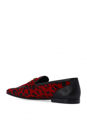 Dolce & Gabbana floral print fitted dress Leather loafers