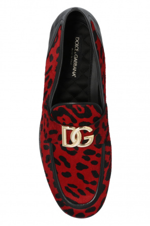 Dolce & Gabbana floral print fitted dress Leather loafers