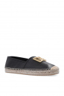 Dolce & Gabbana Man's Single-breasted Black Wool Tailored Leather espadrilles