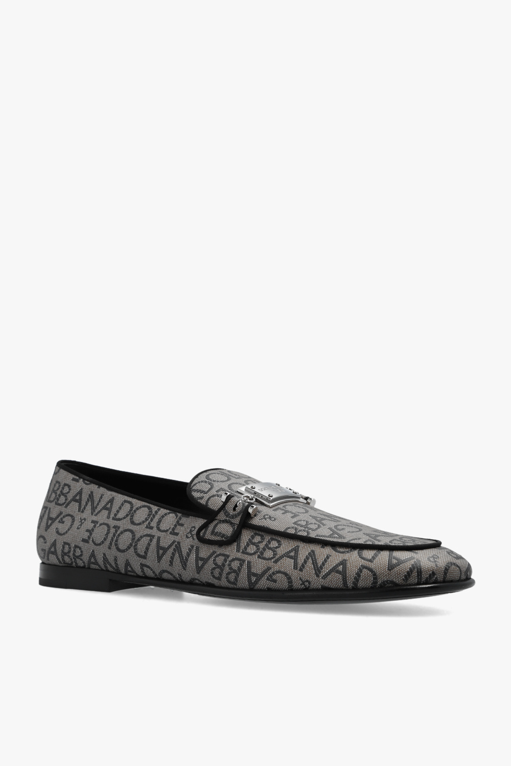 Dolce & Gabbana Kids tiered brocade dress Loafers with monogram