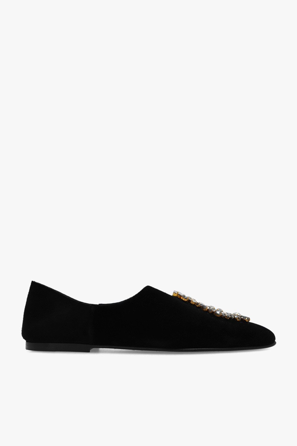 Dolce & Gabbana Slip-on White shoes with crystal appliqué