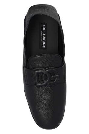 Dolce & Gabbana Kaschmirpullover mit Rollkragen Grün Leather loafers