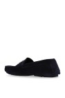 Dolce & Gabbana NAVY BLUE Suede moccasins with logo