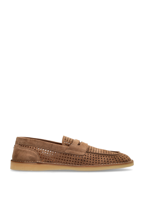 Suede shoes type loafers