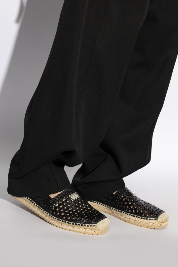 Dolce & Gabbana Espadryle z aplikacją z logo