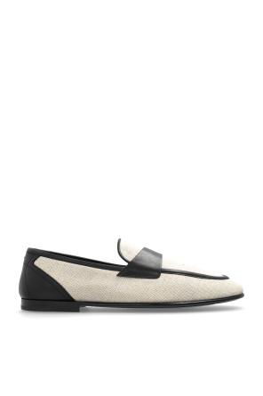 Shoes with leather inserts