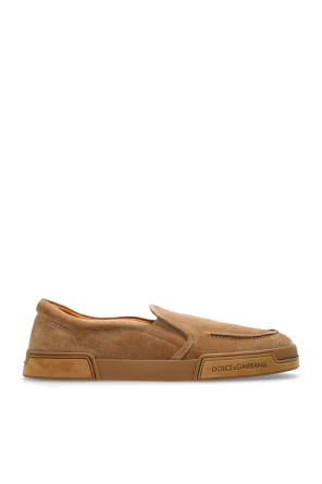Suede slip-on shoes