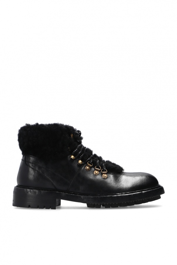 Dolce & Gabbana Wool-trimmed hiking boots