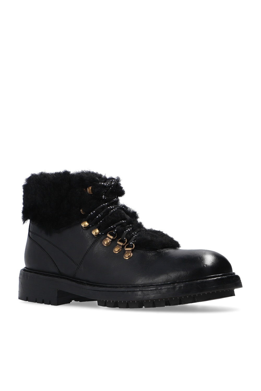 Dolce & Gabbana Wool-trimmed hiking boots