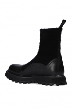 dolce & gabbana black mules Boots with logo