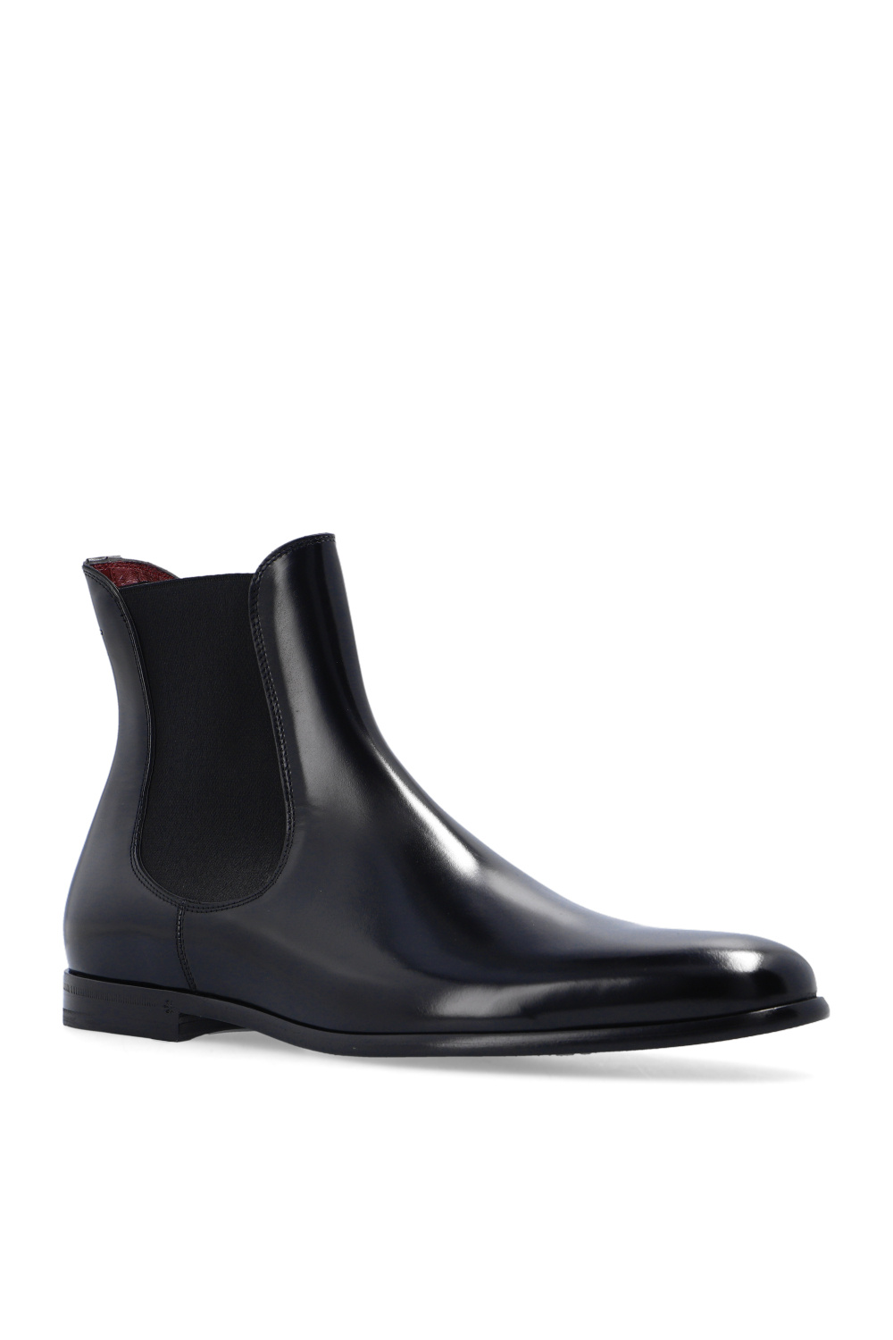 DOLCE & GABBANA F6D6HTFUADB N0000 Natural Veg Cotton ‘Raffaello’ leather Chelsea boots