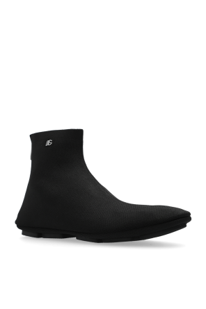 Dolce logo-trim & Gabbana Ankle boots with logo
