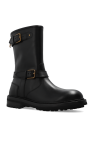 Dolce & Gabbana BLACK Leather biker boots